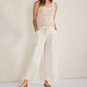 NWOT Haven Well Within Linen Blend Cropped Palazzo Pants – Buttermilk – Size Sma